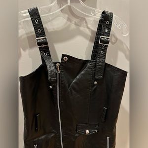 Faux Leather Dress L